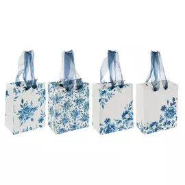 White & Blue Floral Gift Bags