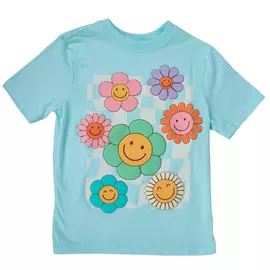 Floral & Check Youth T-Shirt