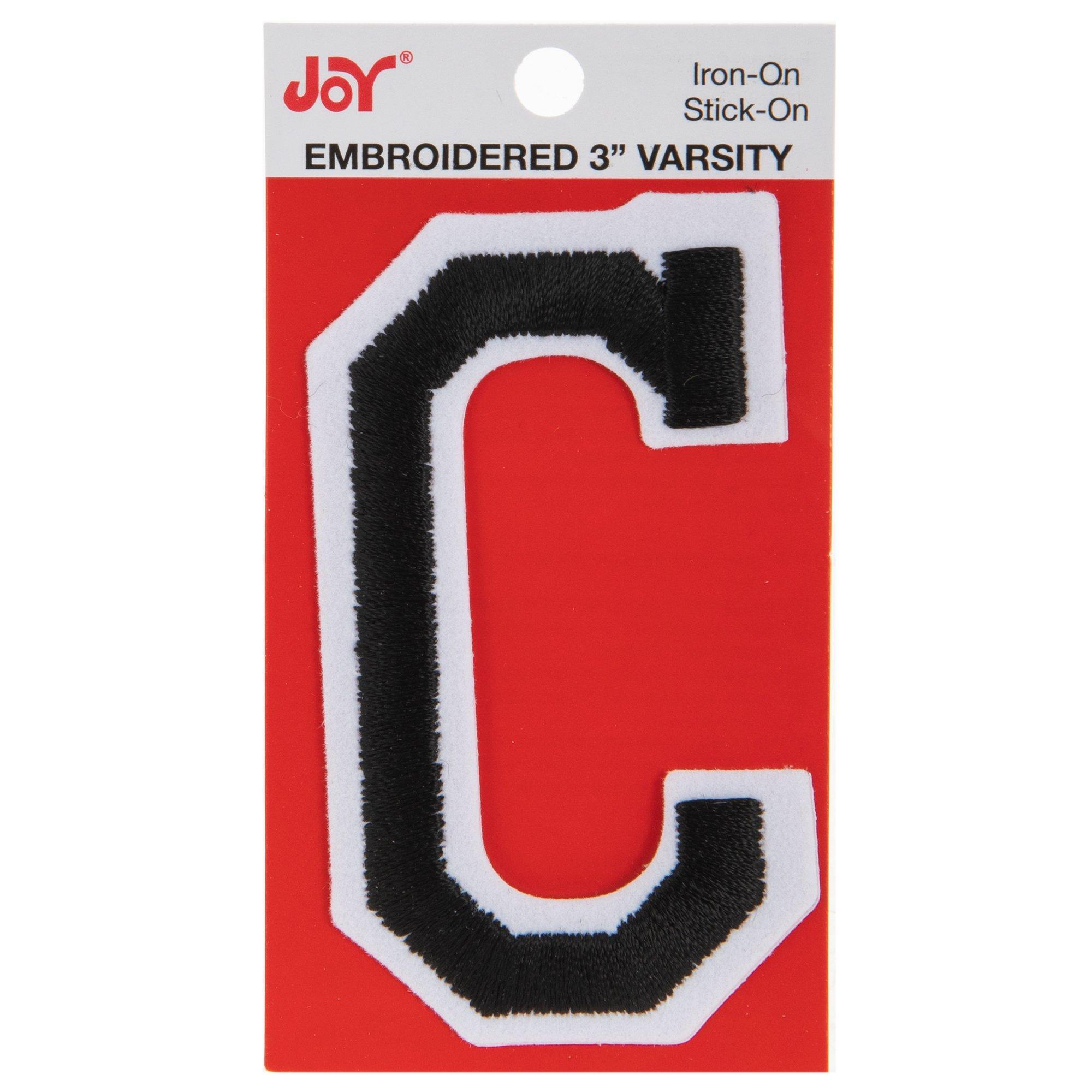 Embroidered Letter IronOn & Sticker Patch 3" Hobby Lobby 295048