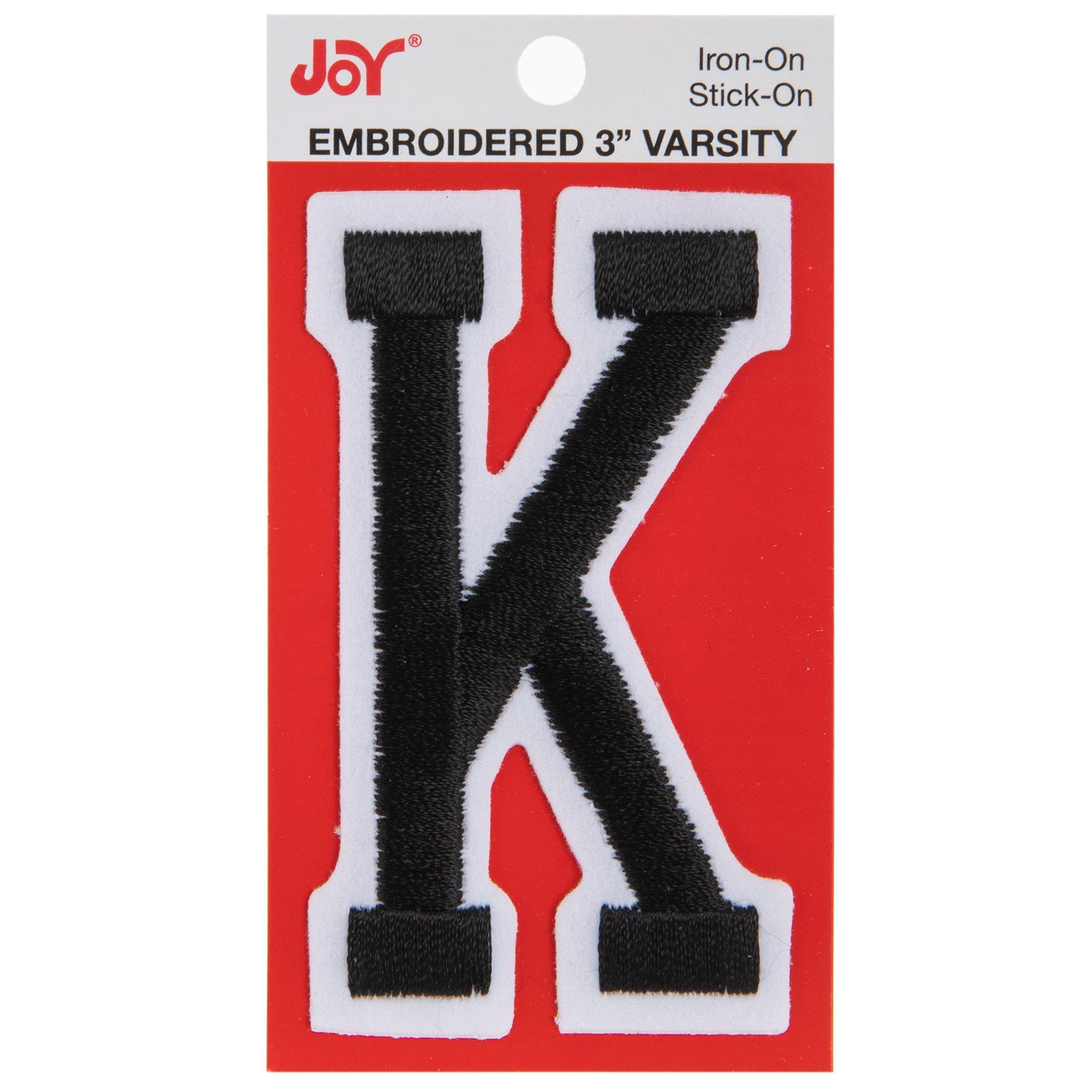 Embroidered Letter IronOn & Sticker Patch 3" Hobby Lobby 296517