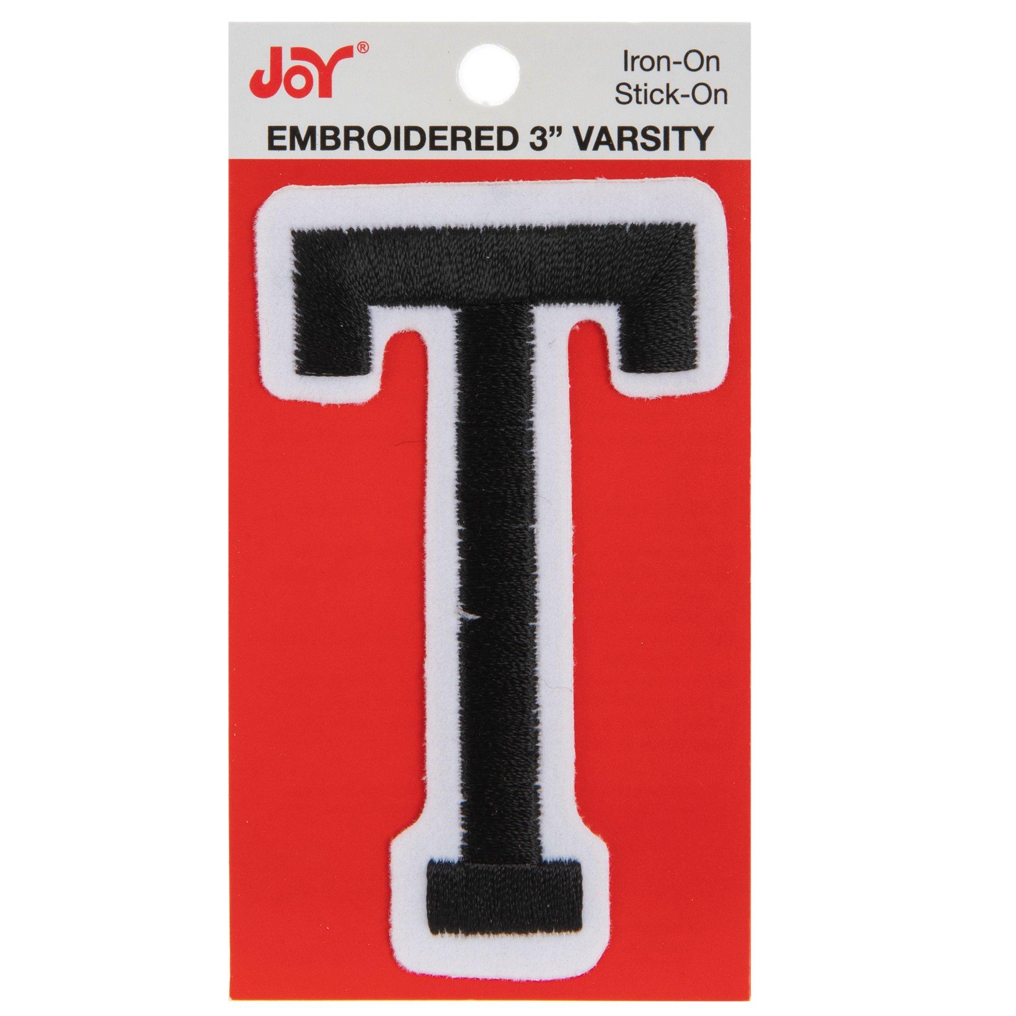 Embroidered Letter IronOn & Sticker Patch 3" Hobby Lobby 299669