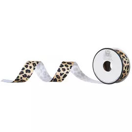 Leopard Print Grosgrain Ribbon - 7/8"