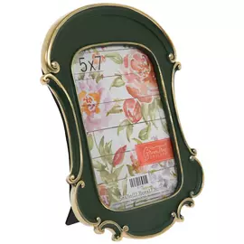 Green & Gold Antique Scroll Frame - 5" x 7"