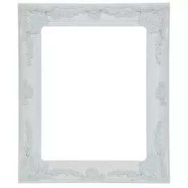 Cream White Ornate Open Wood Frame - 11" x 14"