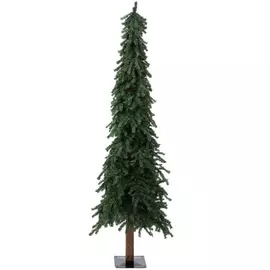 Narrow Alpine Pre-Lit Christmas Tree - 6 ft