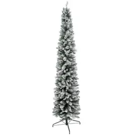 Ultra Slim Flocked Brewster Pine Pre-Lit Christmas Tree - 9'