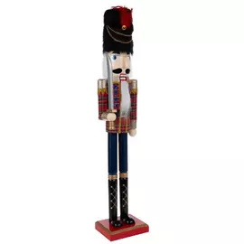 Jumbo Red Plaid Wood Nutcracker
