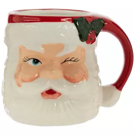 Winking Santa Mug