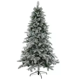 Flocked Edgewood Pine Pre-Lit Christmas Tree - 7.5'