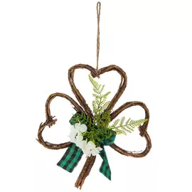 Rattan Shamrock Wall Decor