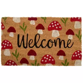 Welcome Mushroom Coir Doormat