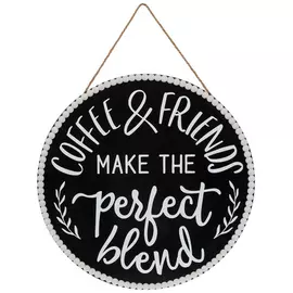 Coffee & Friends Beaded Wood Wall Decor