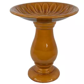 Yellow Flower Ceramic Bird Bath