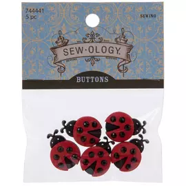 Ladybug Shank Buttons