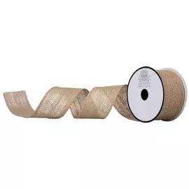 Natural Burlap Ribbon - 2"