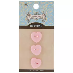 100Pcs Bulk Heart Buttons for Crafts Wooden Heart Craft Buttons Wood Button  for Sewing DIY Crafts 2-Hole Retro Cute(Peach Heart)