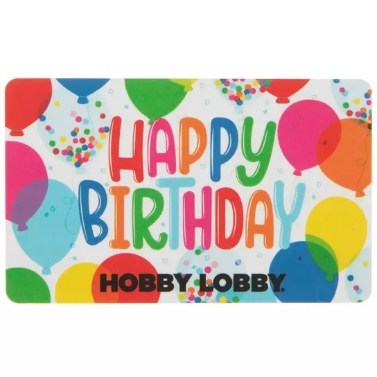 Confetti Gift Card, Hobby Lobby
