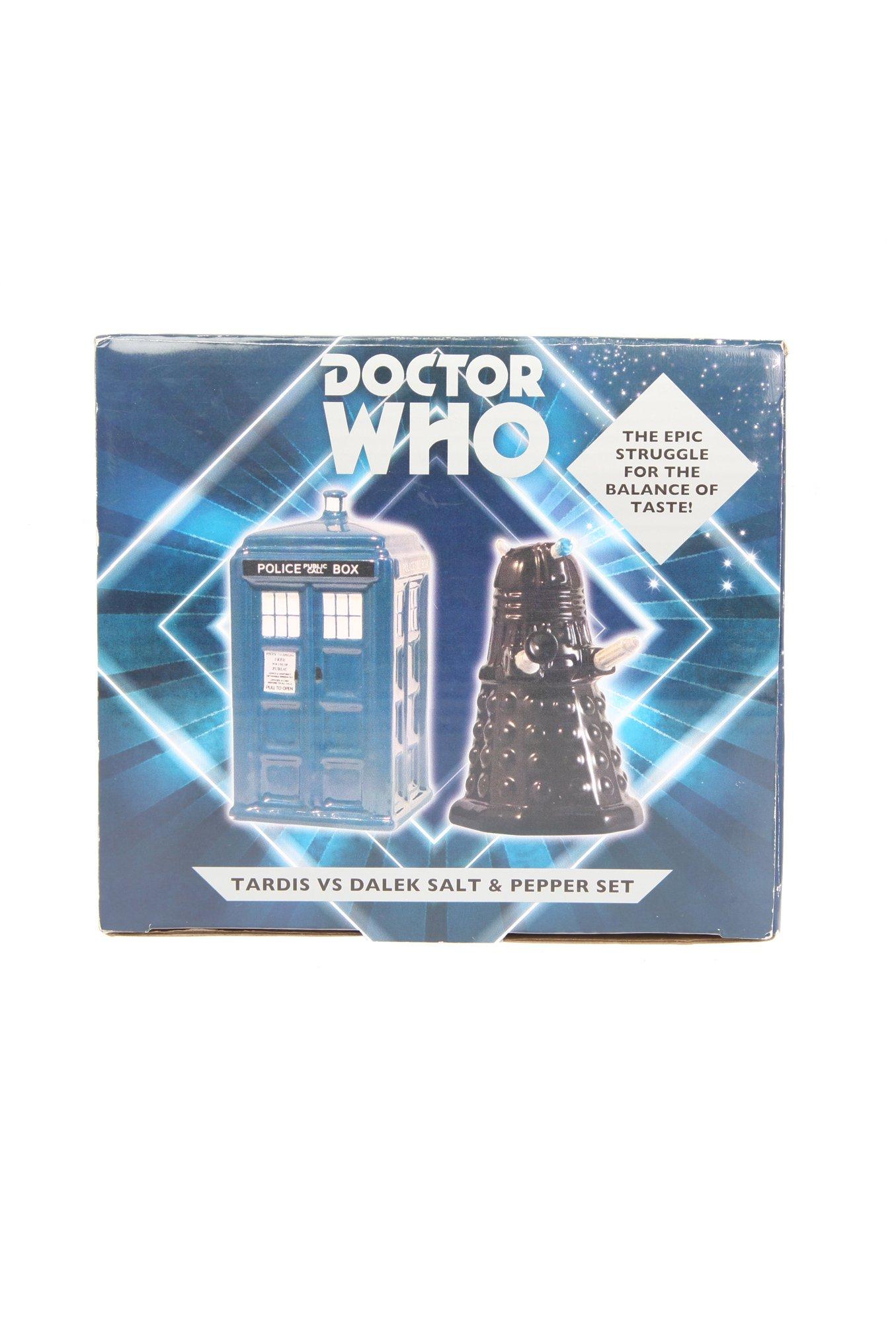 Doctor Who TARDIS Vs. Dalek Salt & Pepper Shaker Set, , alternate