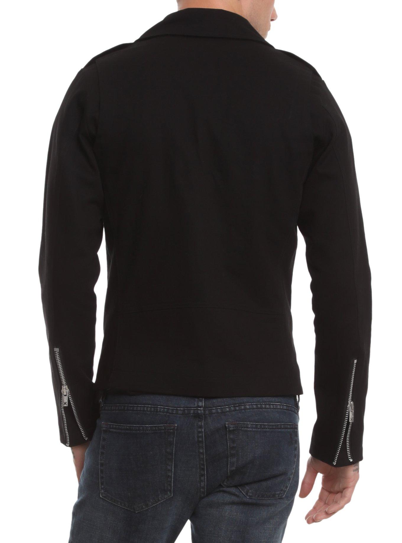 Tripp Black Denim Moto Jacket, , alternate
