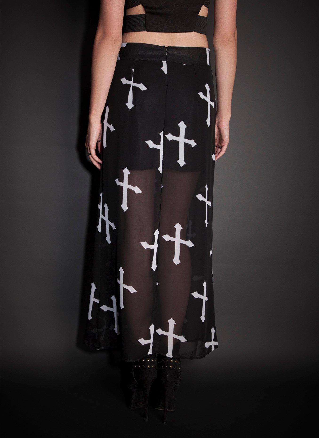 See You Monday - Cross Print Maxi Skirt, , alternate