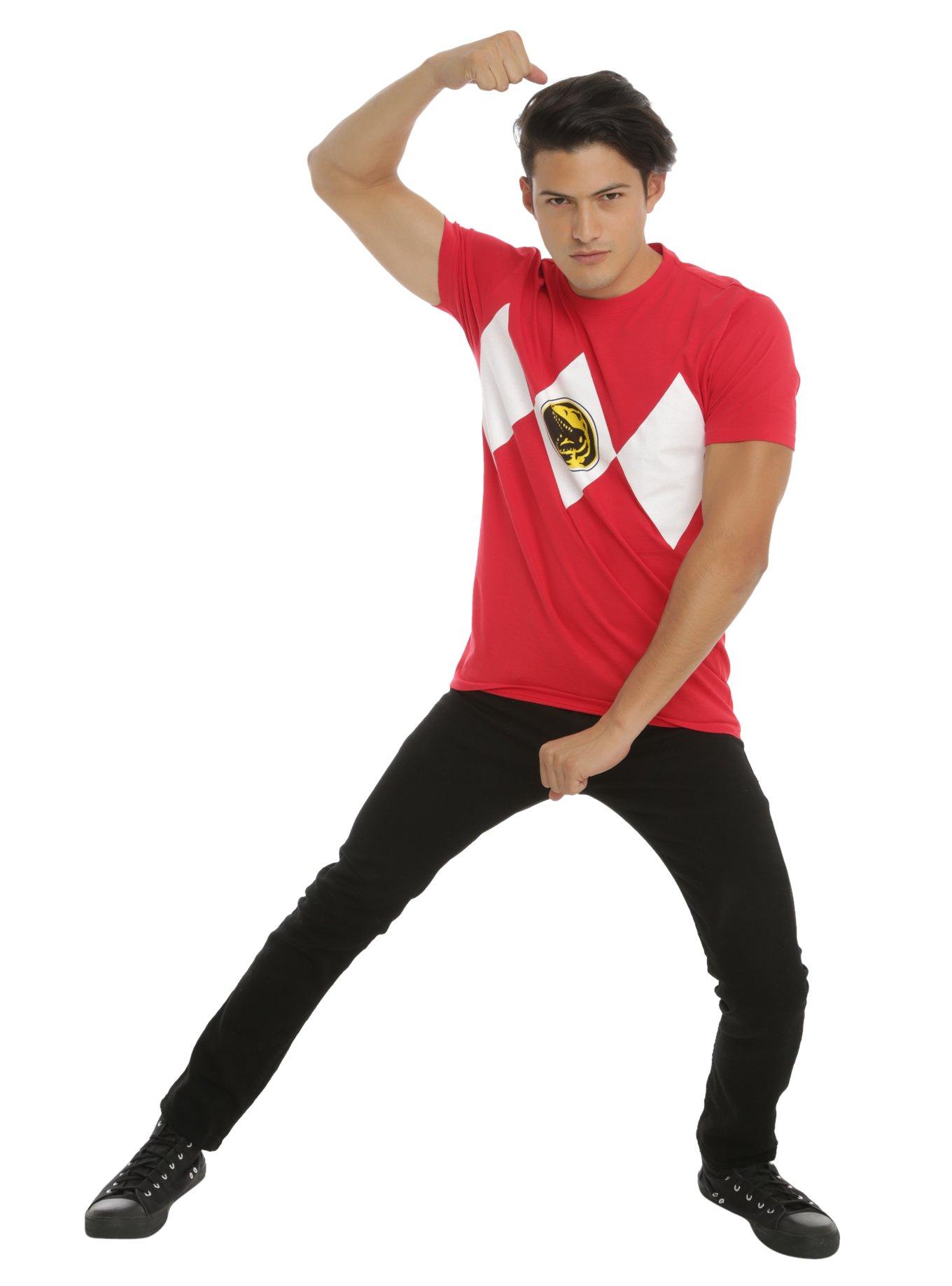 Mighty Morphin Power Rangers Red Ranger Costume T-Shirt, , alternate