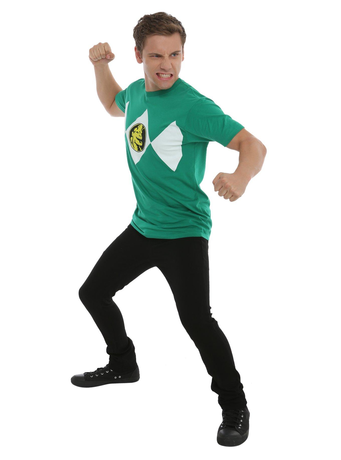 Mighty Morphin Power Rangers Green Ranger Costume T-Shirt, , alternate