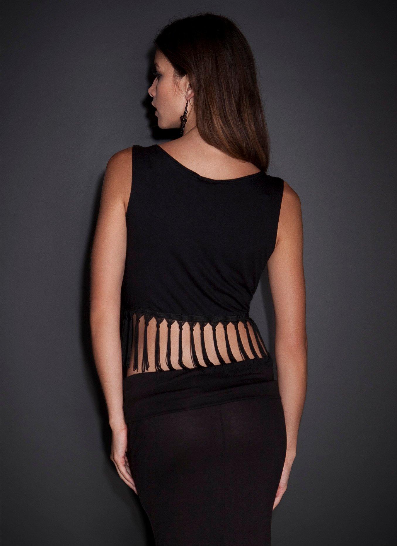See You Monday Fringe Crop Top, , alternate