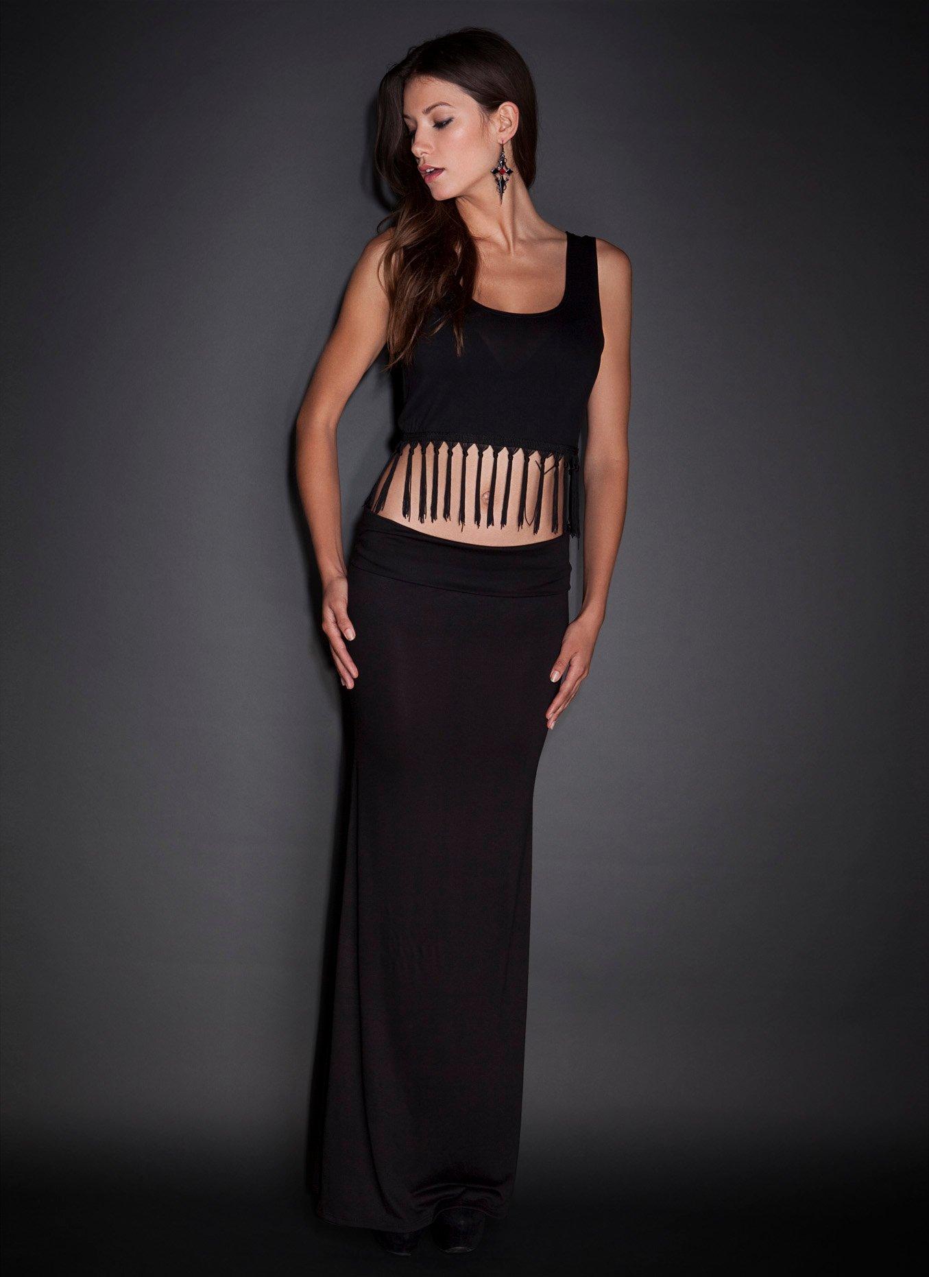 See You Monday Fringe Crop Top, , alternate