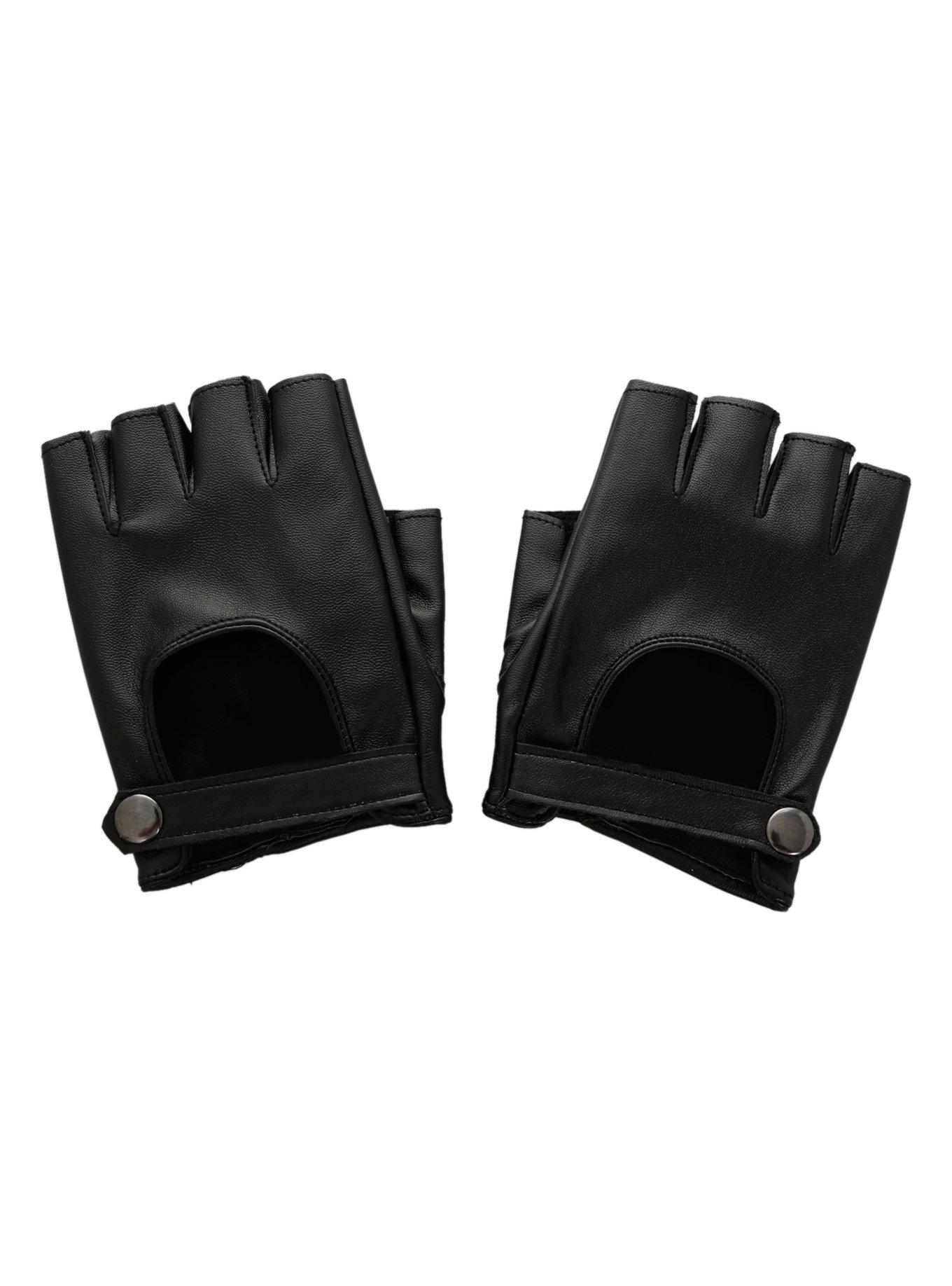 Black Moto Gloves, , alternate