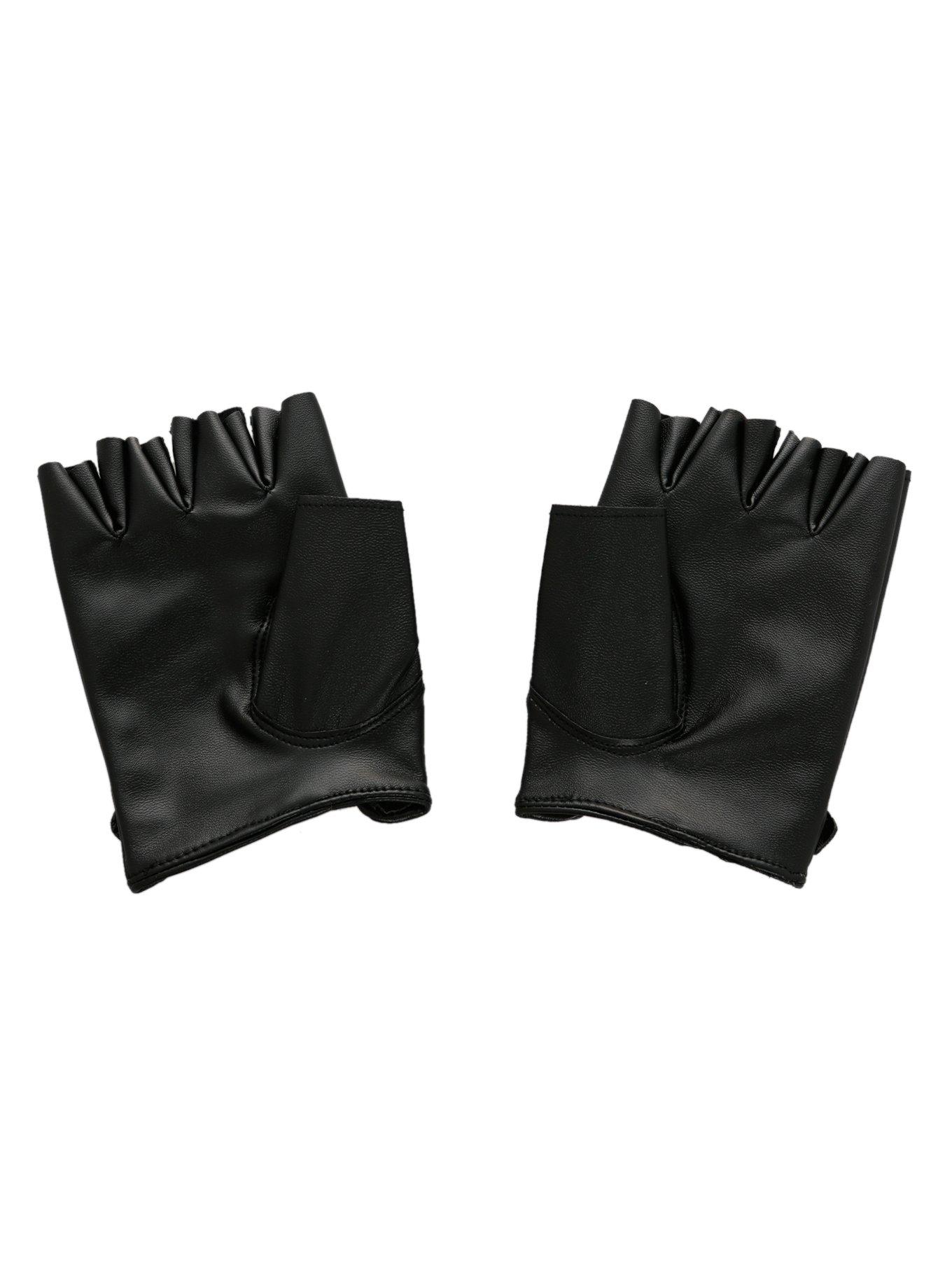 Black Moto Gloves, , alternate