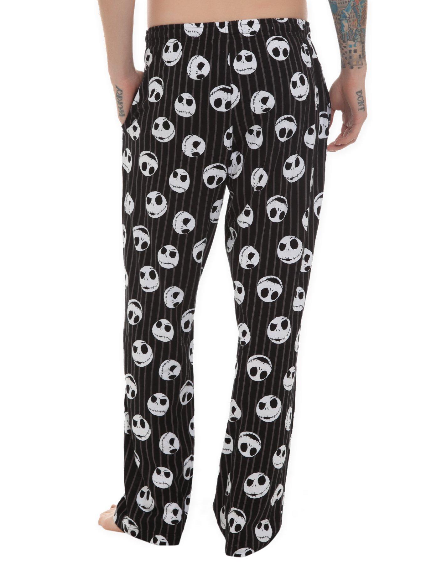 The Nightmare Before Christmas Jack Striped Men's Pajama Pants, , alternate