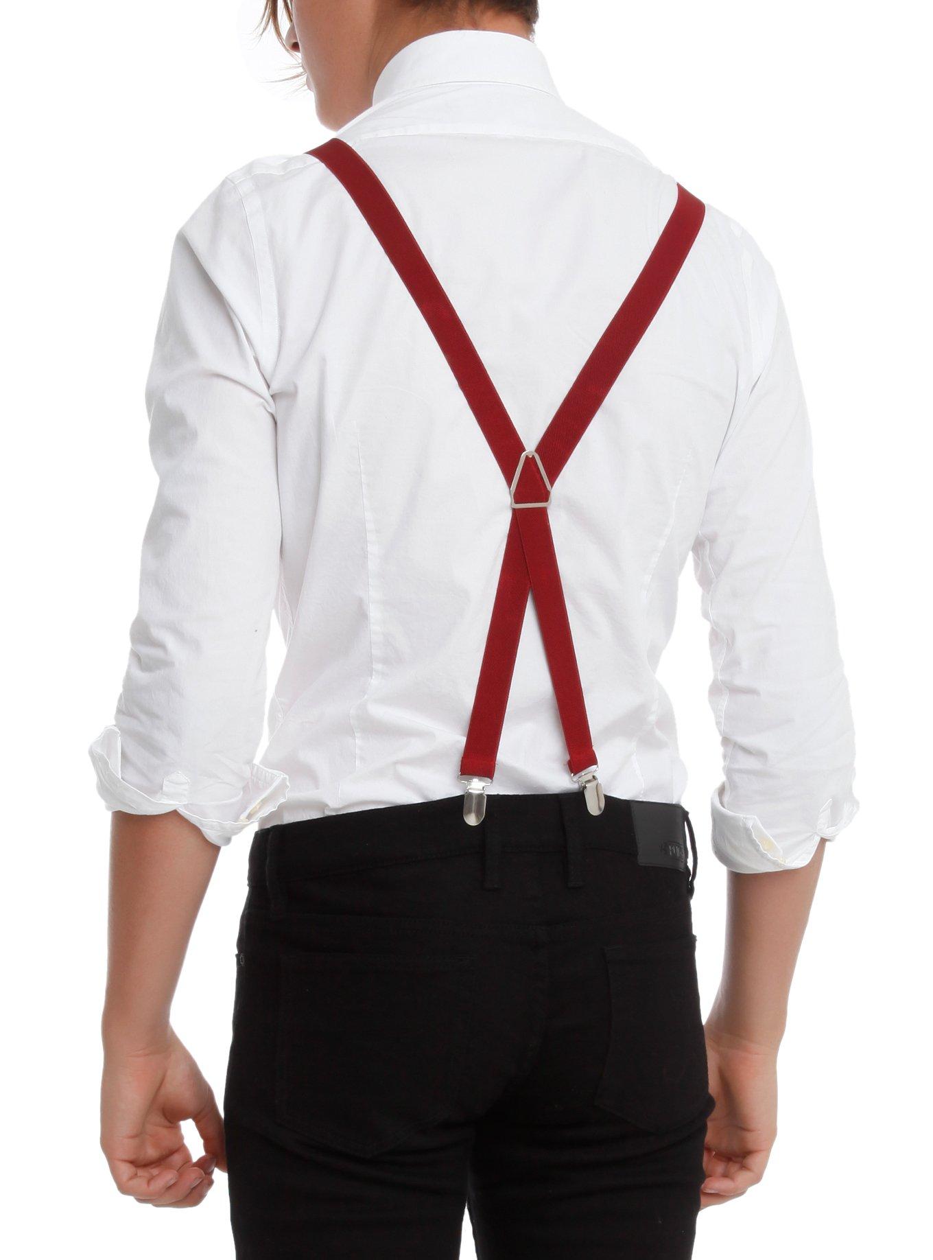 Burgundy Suspenders, , alternate