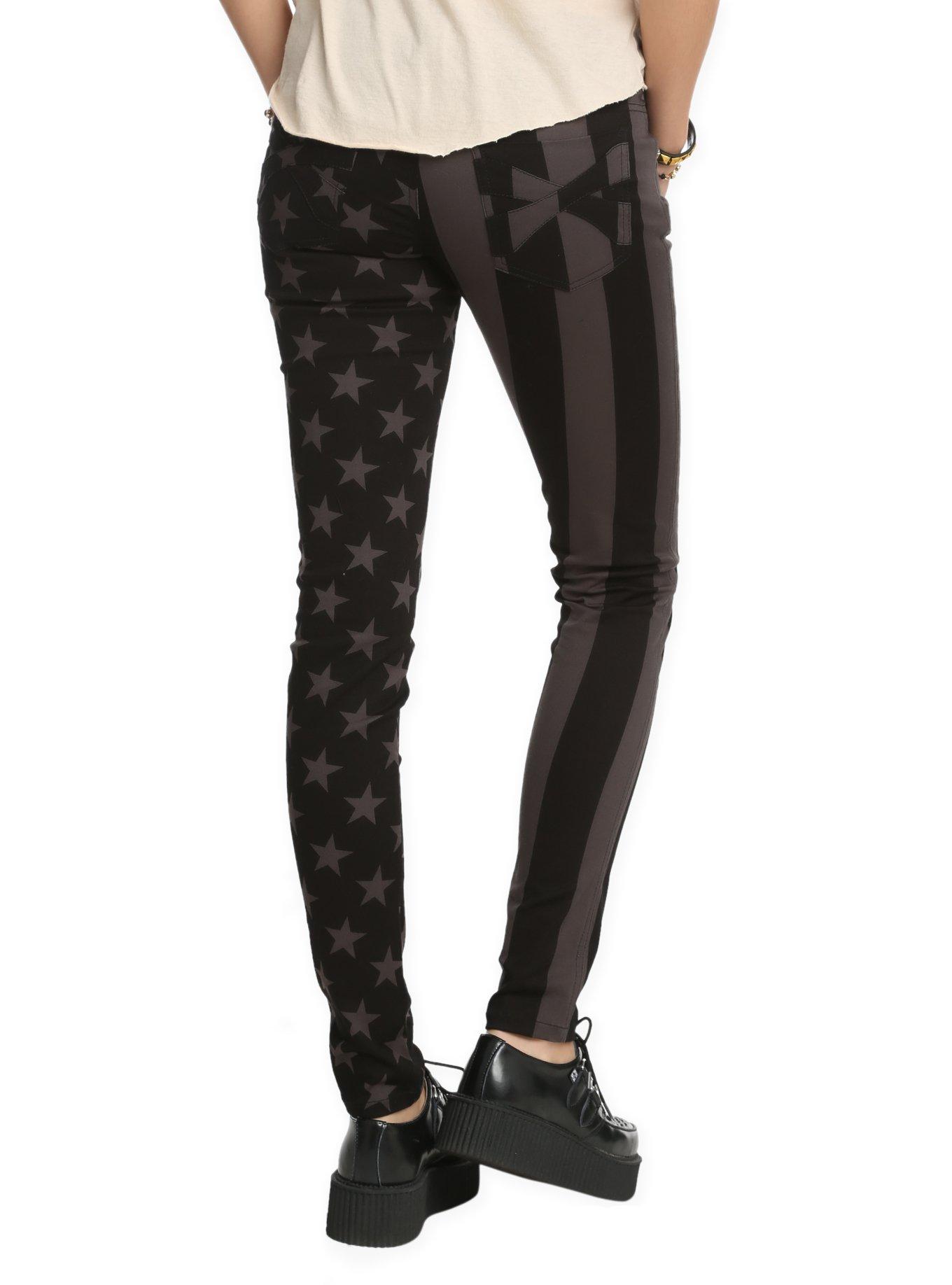 Royal Bones Stars & Stripes Split Leg Skinny Jeans, , alternate