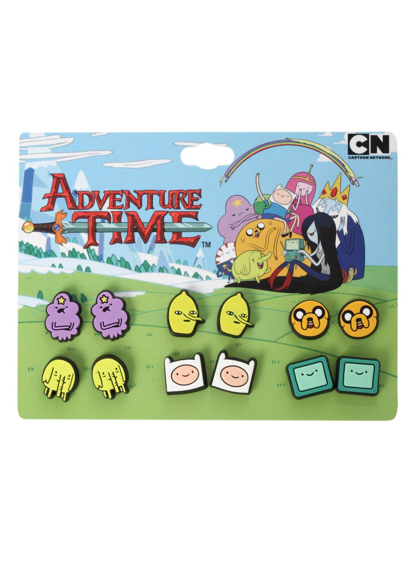 Adventure Time Character Earrings 6 Pair, , alternate