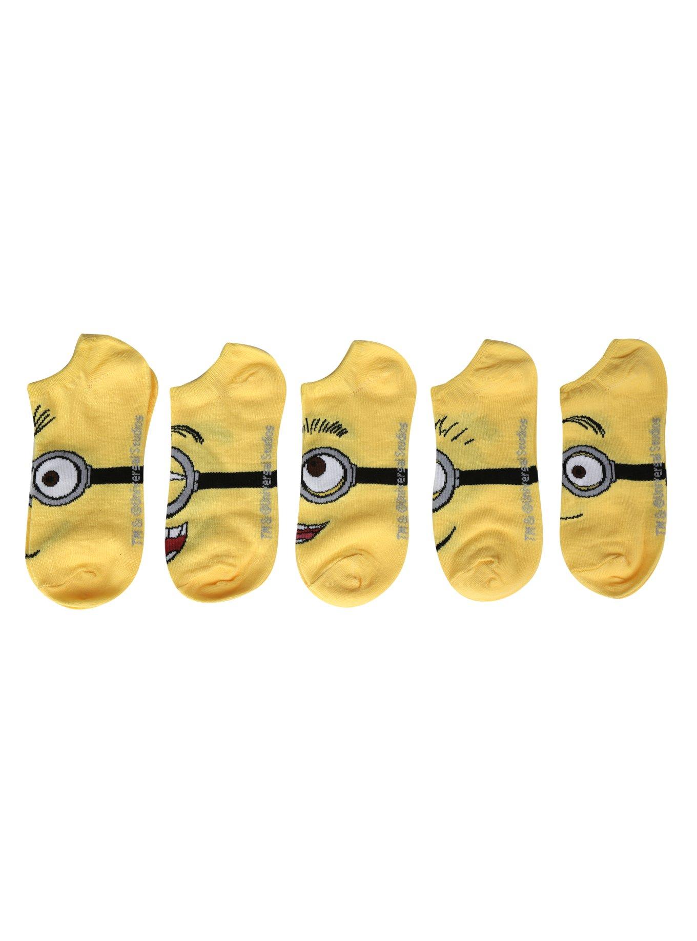 Despicable Me 2 Minion No-Show Socks 5 Pair, , alternate