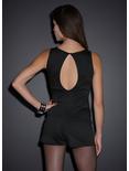 Faux Leather Front Romper, , alternate