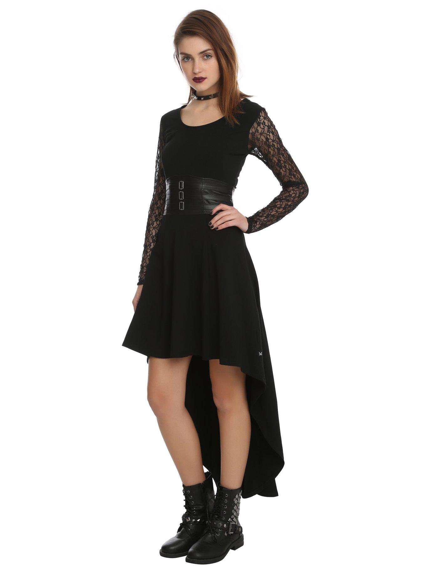 Royal Bones By Tripp Black Lace Sleeve Salem Dress, , alternate