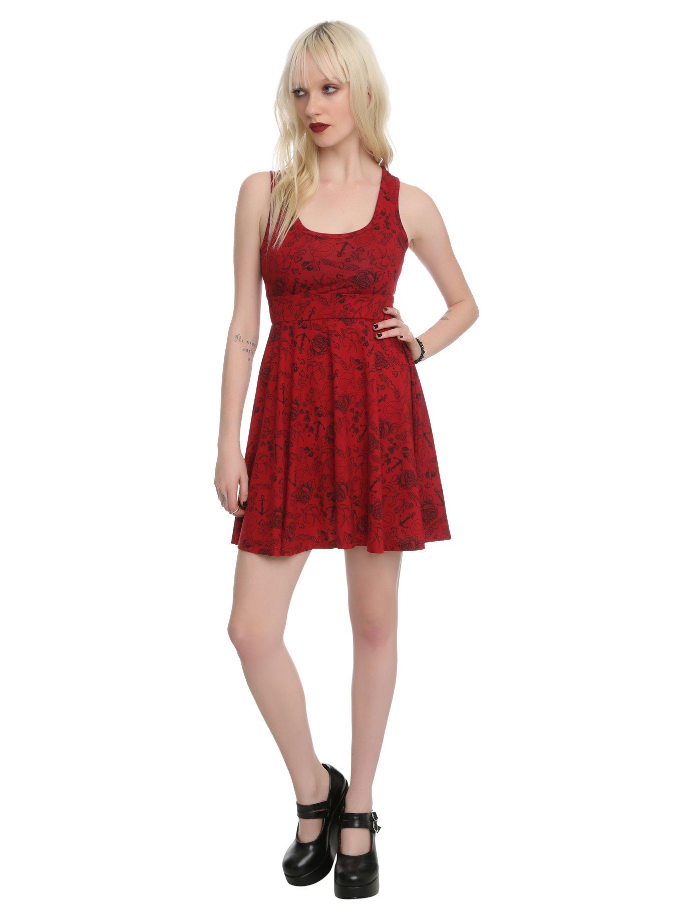 Ruby Pin-Up Dress, , alternate