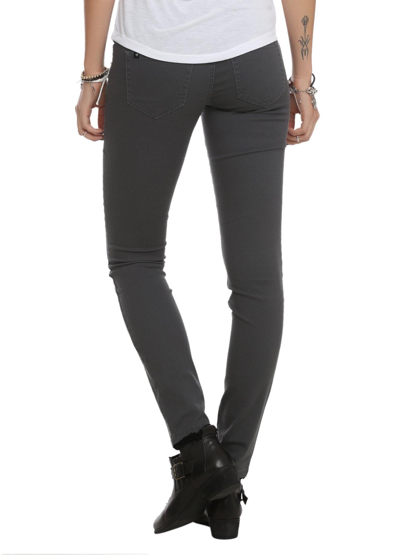 LOVEsick Grey Twill Skinny Pants, , alternate
