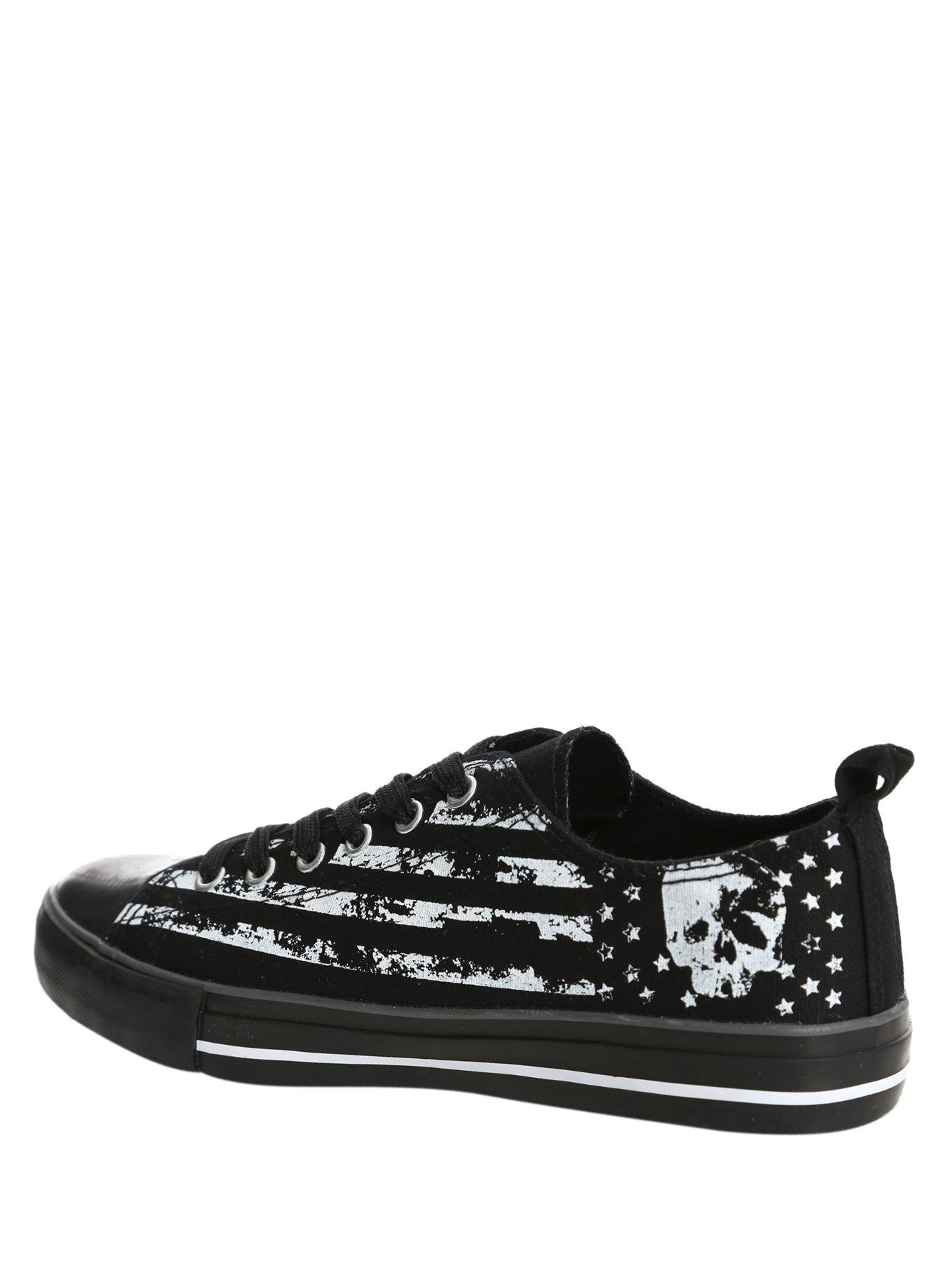 Americana Skull Lace-Up Sneakers, , alternate