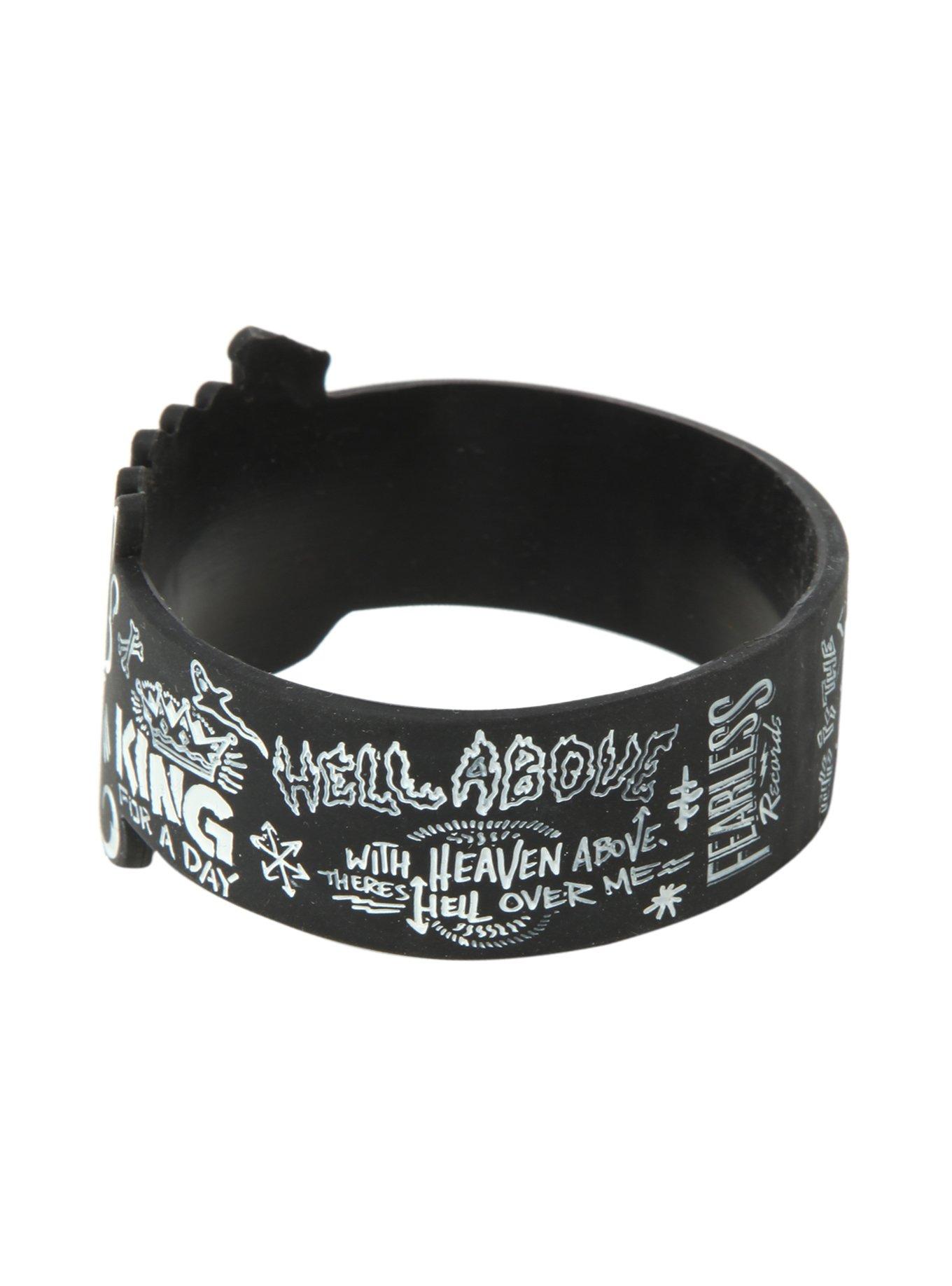 Pierce The Veil Die-Cut Drawings Rubber Bracelet, , alternate