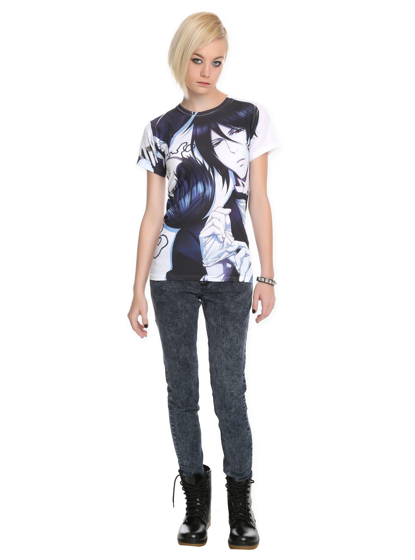 Black Butler II Sebastian And Ciel Sublimation Girls T-Shirt 3XL, , alternate