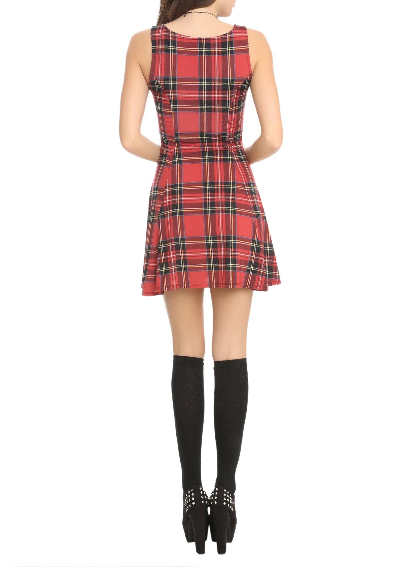 Red Plaid Dress, , alternate