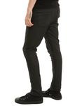 RUDE Black Wax Coated Slouch Skinny Jeans, , alternate