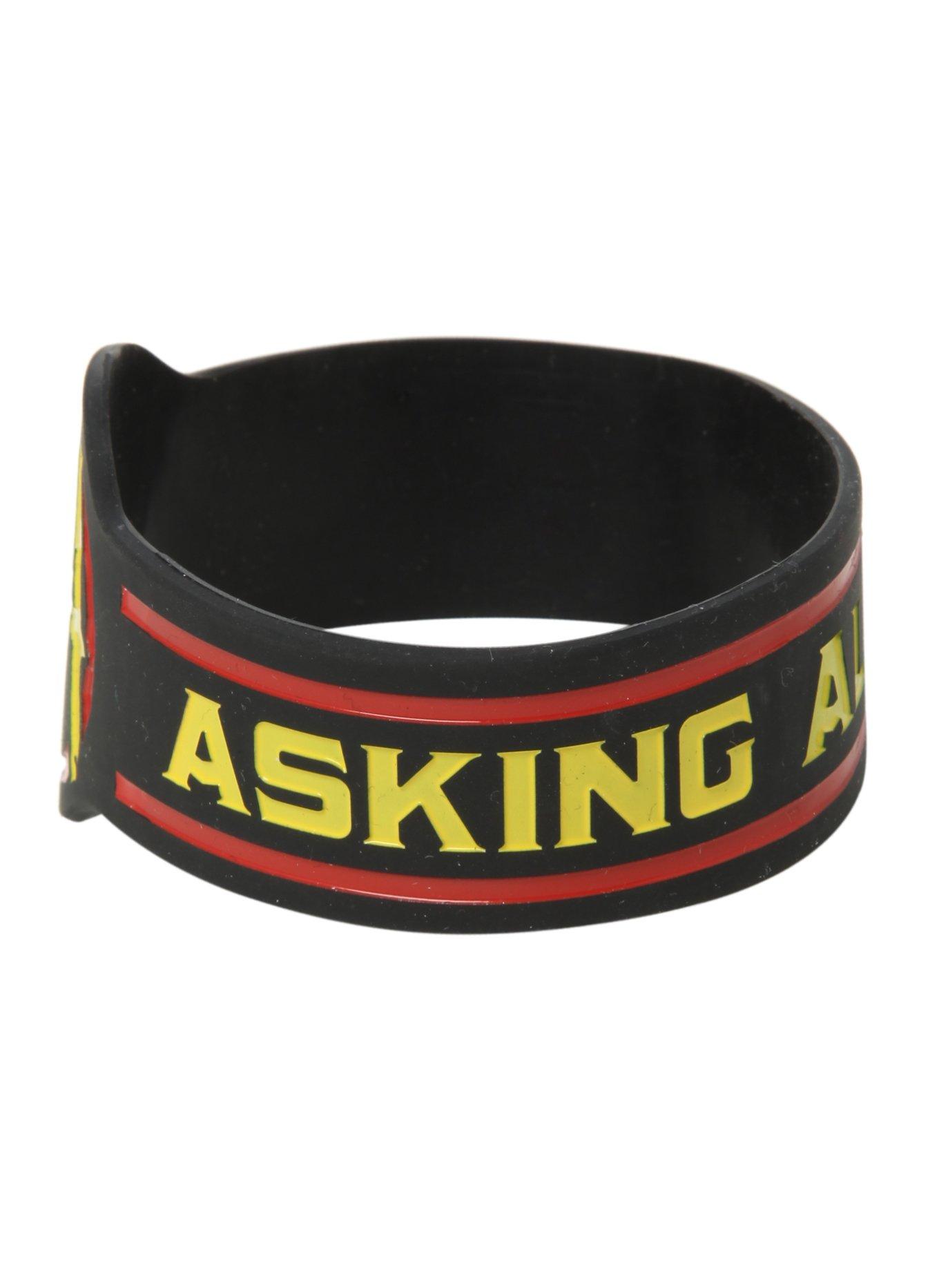 Asking Alexandria Logo Die-Cut Rubber Bracelet, , alternate