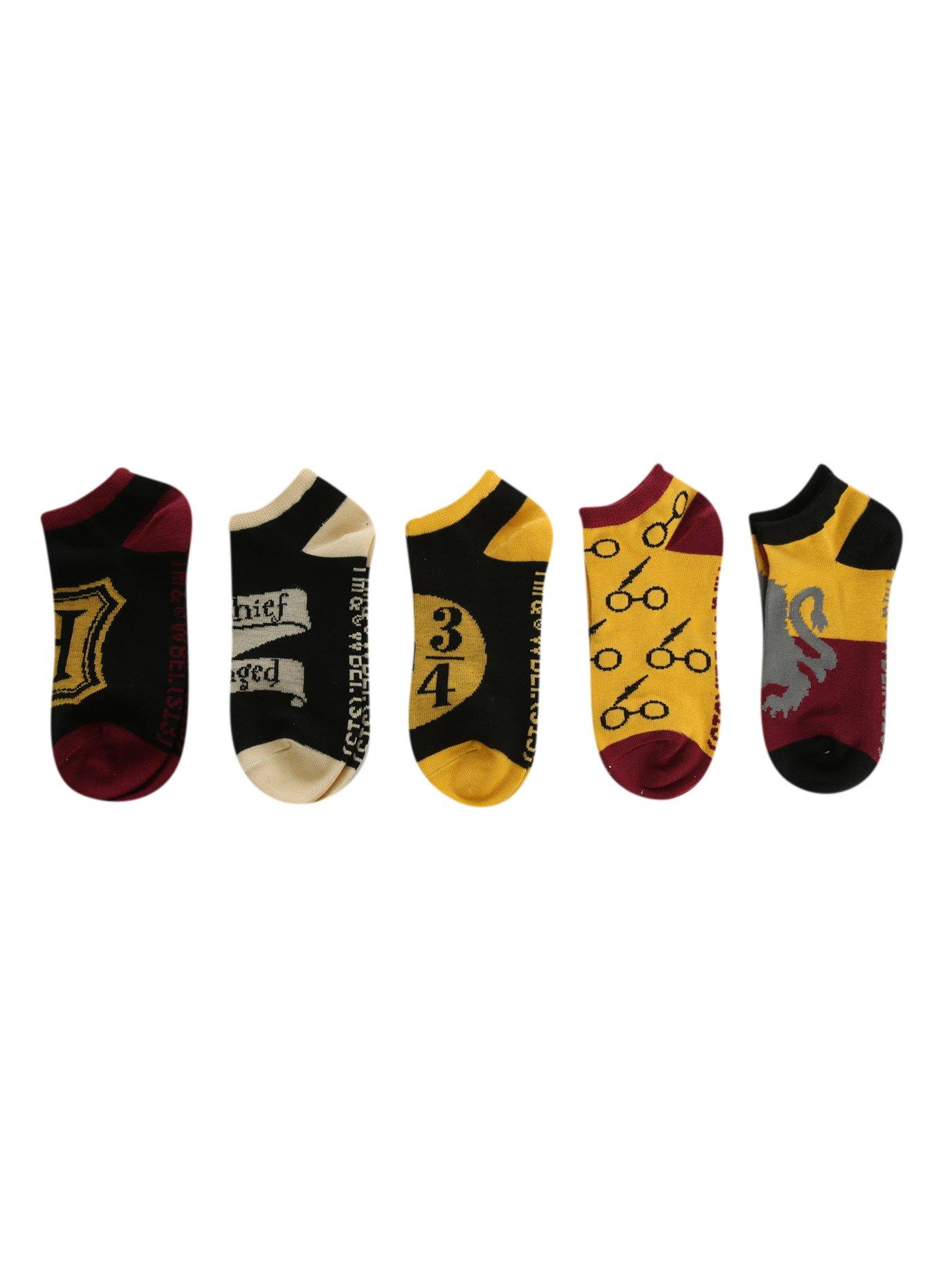 Harry Potter Classic No-Show Socks 5 Pair, , alternate