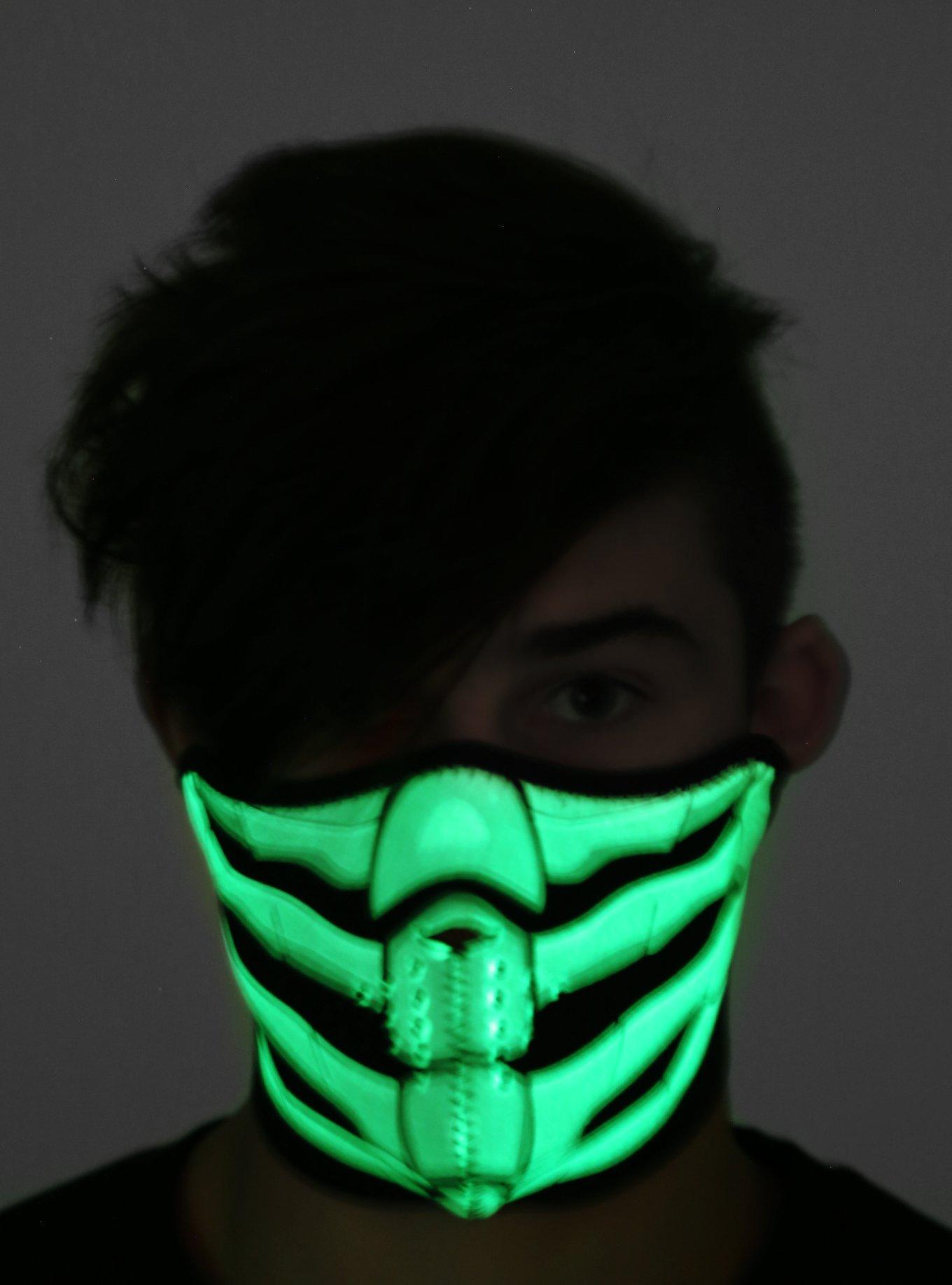 Bone Breath Glow-In-The-Dark Neoprene Half Face Mask, , alternate