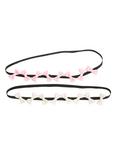 Pink & Ivory Ribbon Bow Stretch Headband 2 Pack, , alternate
