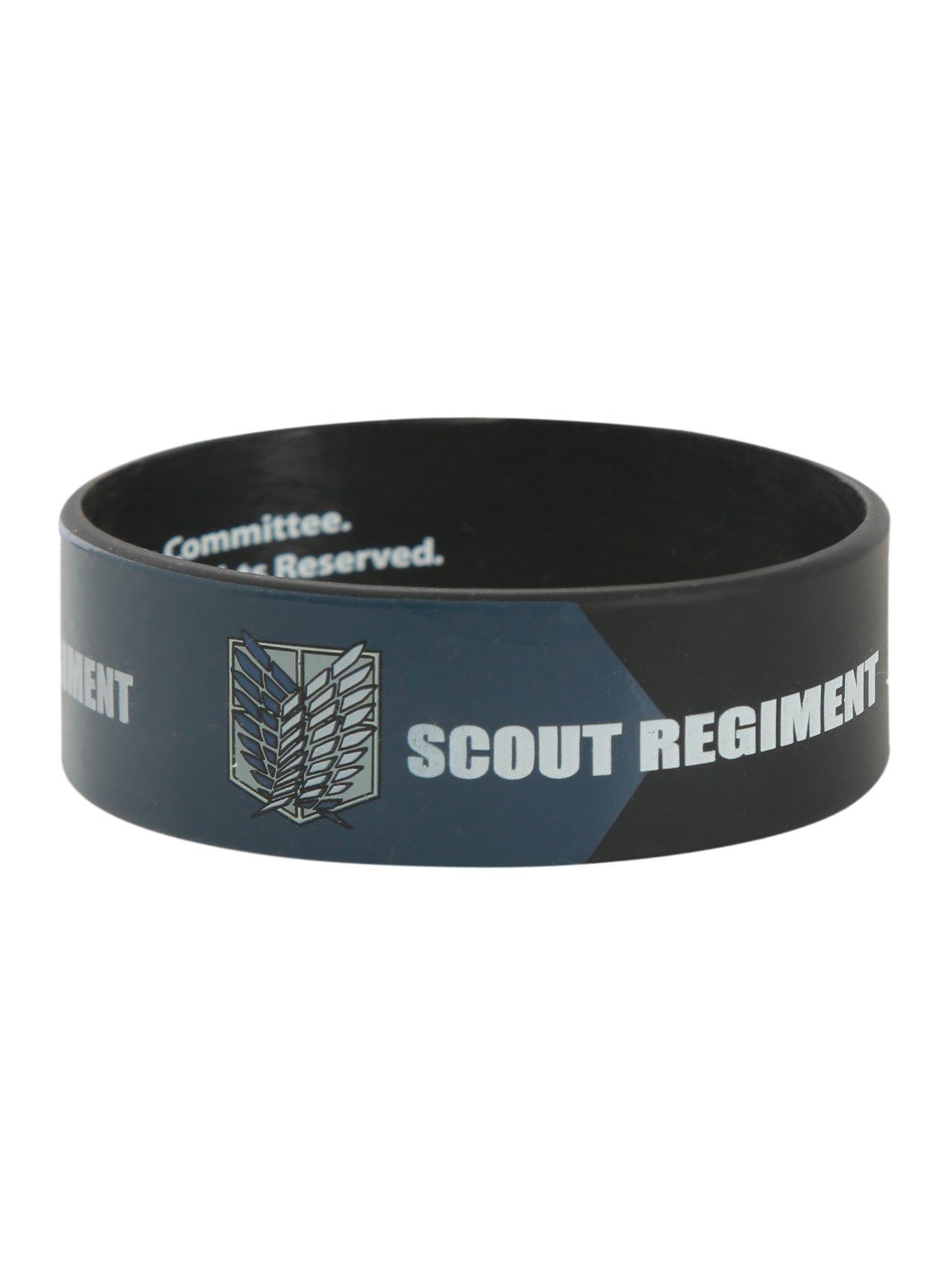 Attack On Titan Scout Regiment Rubber Bracelet, , alternate