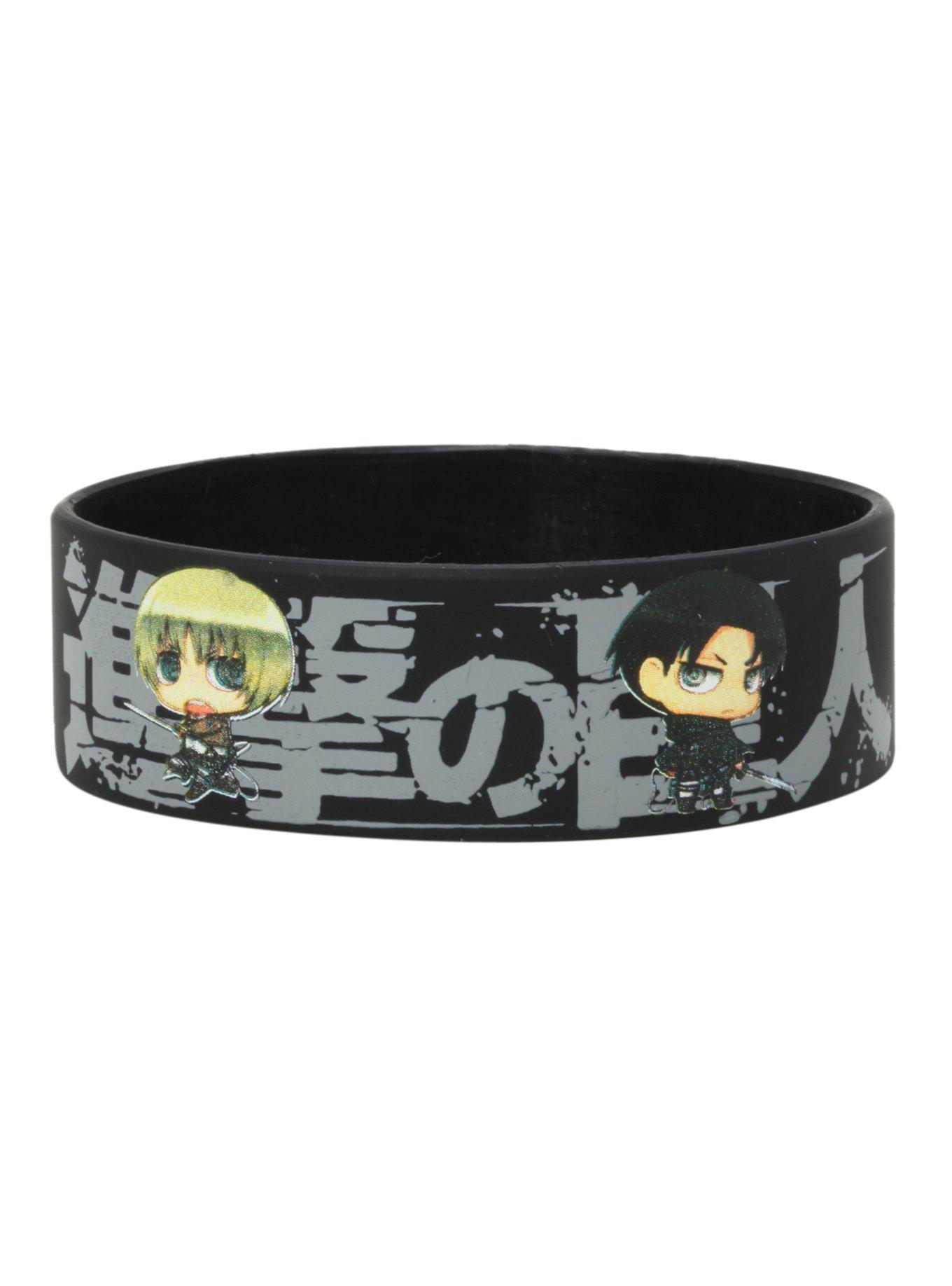 Attack On Titan Chibi Rubber Bracelet, , alternate